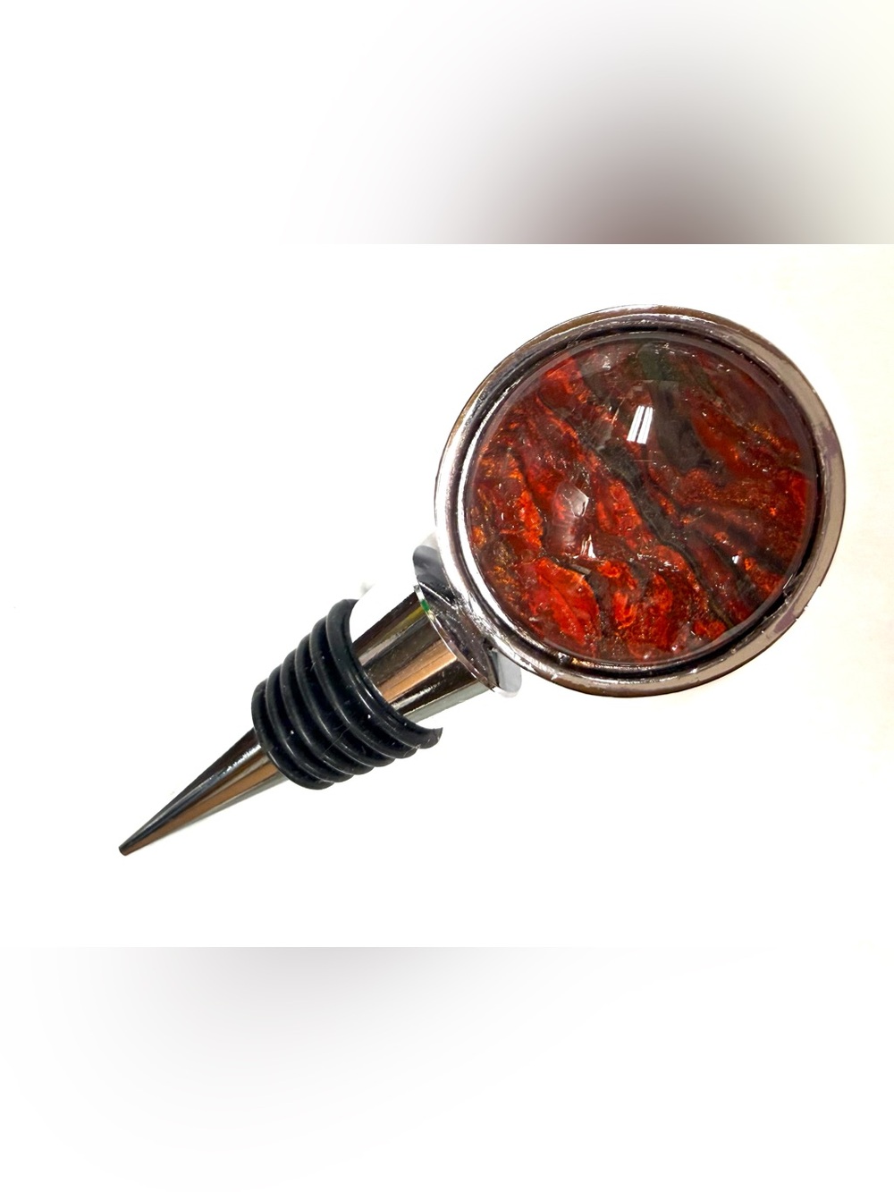 Wine bottle stopper handmade glass dome 36